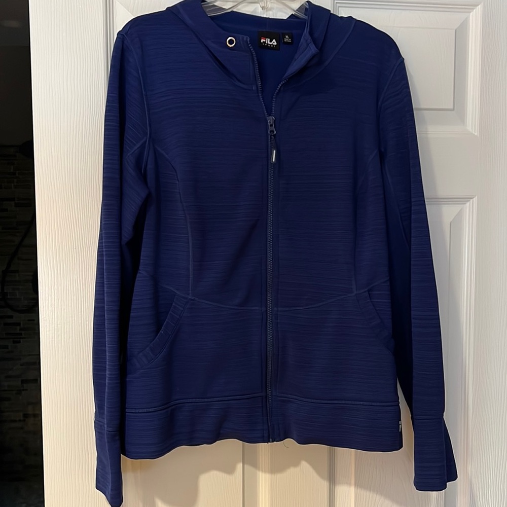 Fila zip up hooded sweatshirt